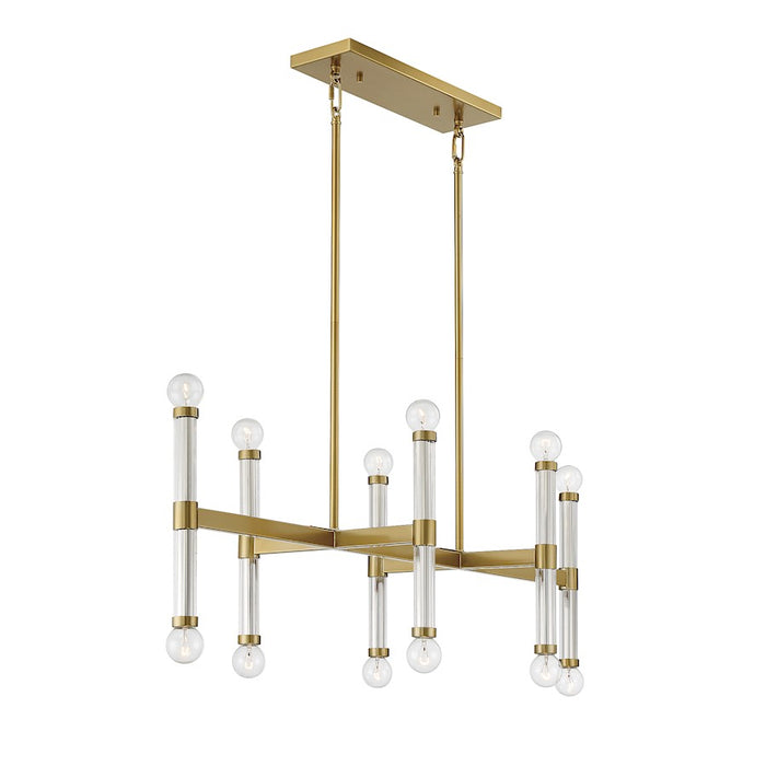 Savoy House One Kingsburg 12Lt Linear Chandelier, Brass