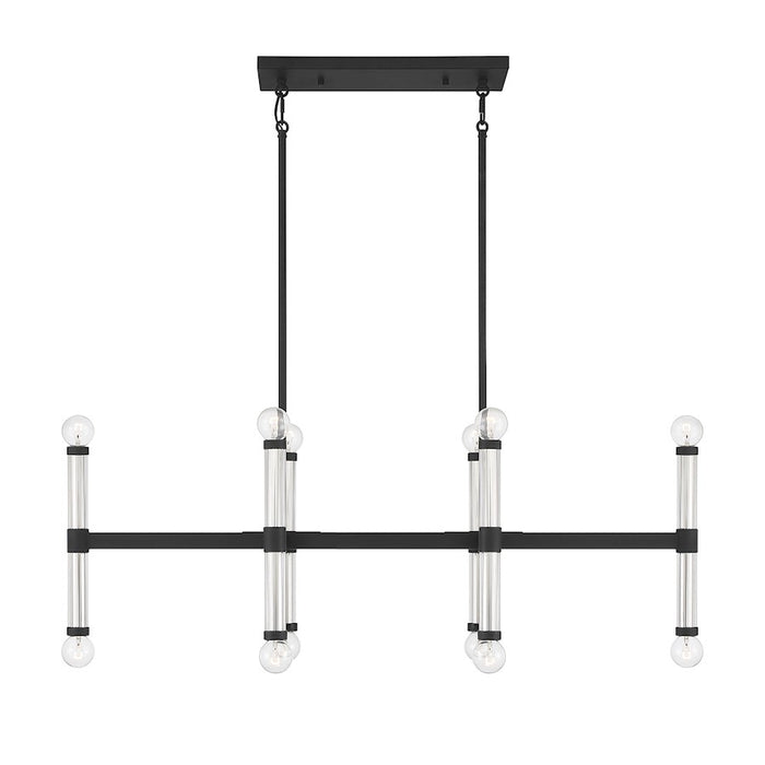 Savoy House Lighting One Kingsburg 12Lt Linear Chandelier, Black