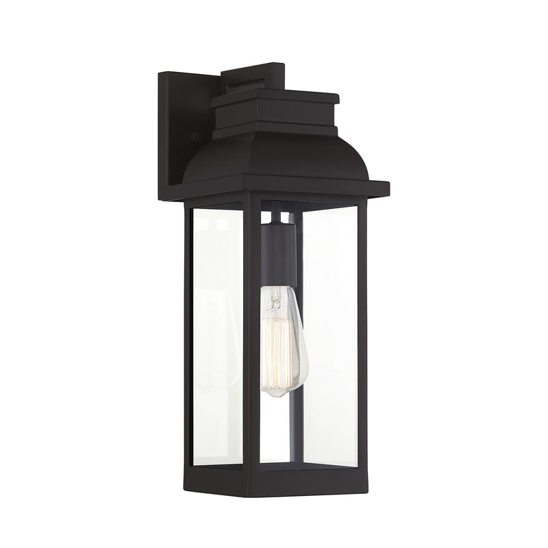 Savoy House Drexel 16in 1-Light Outdoor Wall Lantern | Traditional English Bronze and Clear Glass | Patio & Entryway | Model L5-2934-13