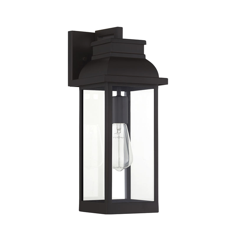 Savoy House Drexel 16in 1-Light Outdoor Wall Lantern | Traditional English Bronze and Clear Glass | Patio & Entryway | Model L5-2934-13