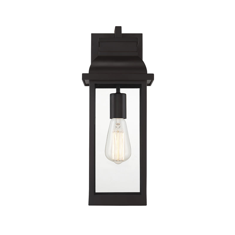 Savoy House Drexel 16in 1-Light Outdoor Wall Lantern | Traditional English Bronze and Clear Glass | Patio & Entryway | Model L5-2934-13