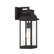 Savoy House Drexel 16in 1-Light Outdoor Wall Lantern | Traditional English Bronze and Clear Glass | Patio & Entryway | Model L5-2934-13