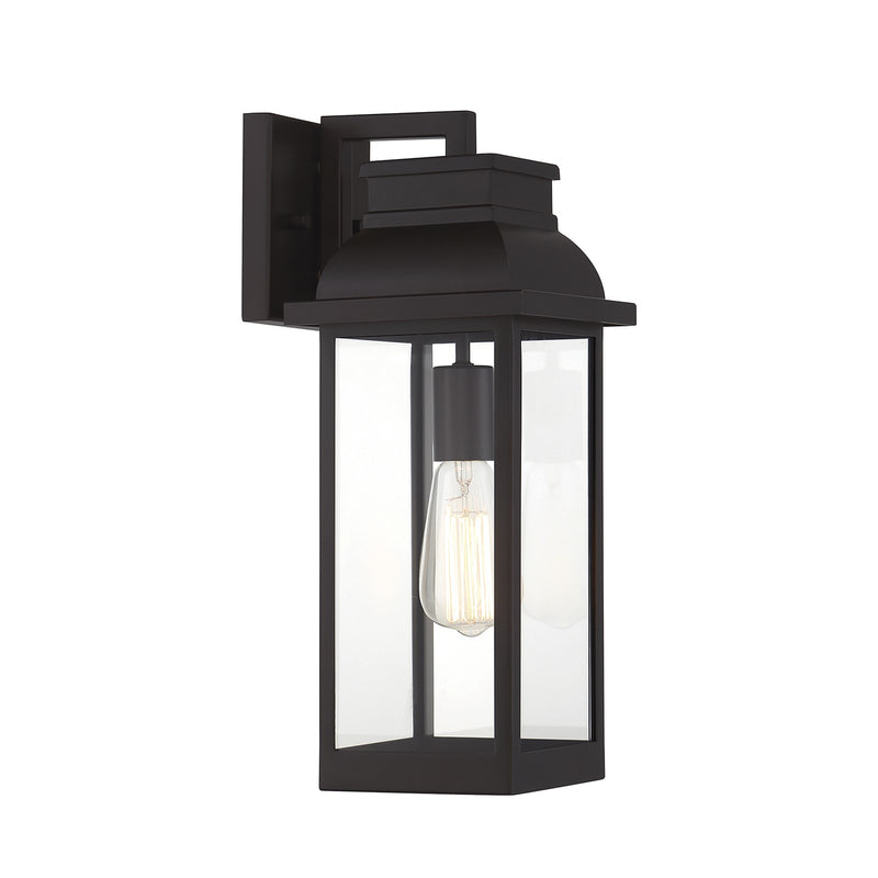 Savoy House Drexel 16in 1-Light Outdoor Wall Lantern | Traditional English Bronze and Clear Glass | Patio & Entryway | Model L5-2934-13