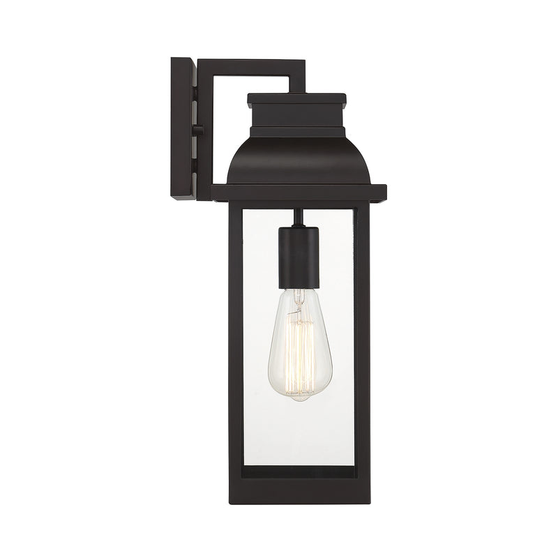 Savoy House Drexel 16in 1-Light Outdoor Wall Lantern | Traditional English Bronze and Clear Glass | Patio & Entryway | Model L5-2934-13