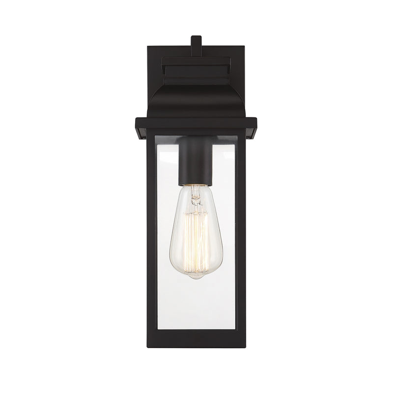 Savoy House Drexel 14in 1-Light Outdoor Wall Lantern | Traditional English Bronze and Clear Glass | Patio & Entryway | Model L5-2935-13