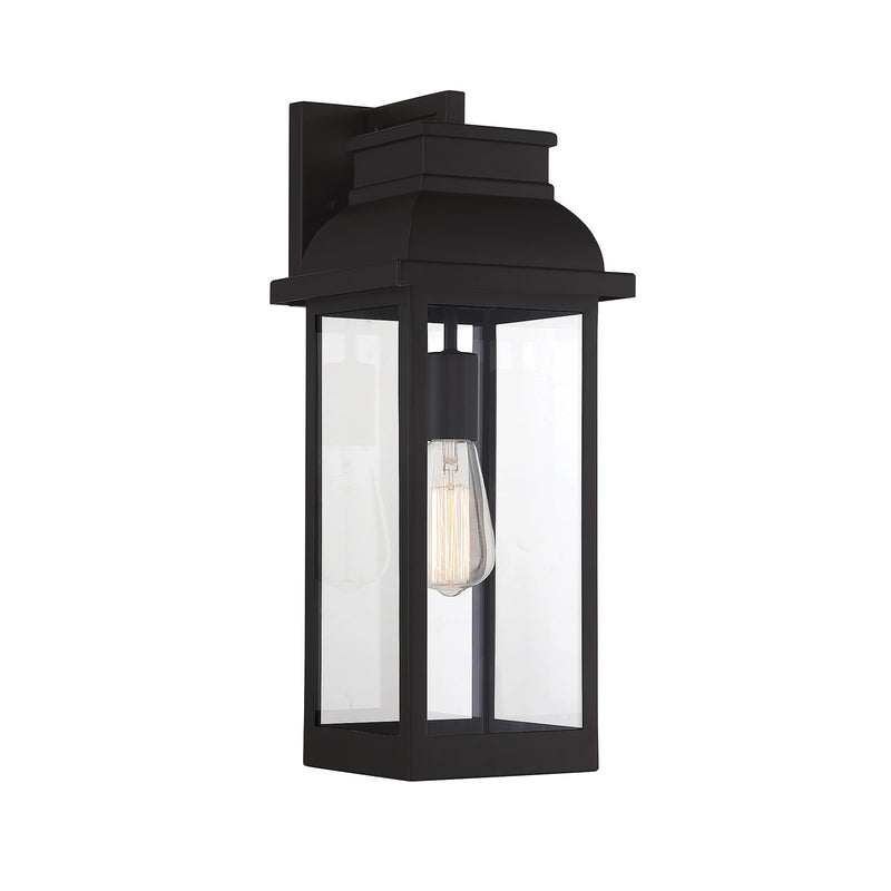Savoy House Drexel 18.5in 1-Light Outdoor Wall Lantern | Traditional English Bronze and Clear Glass | Front Door & Patio | Model L5-2936-13