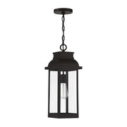 Savoy House Drexel 19in 1-Light Outdoor Hanging Lantern | Traditional English Bronze and Clear Glass | Porch & Covered Patio | Model L5-2937-13