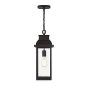 Savoy House Drexel 19in 1-Light Outdoor Hanging Lantern | Traditional English Bronze and Clear Glass | Porch & Covered Patio | Model L5-2937-13