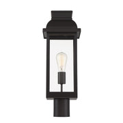 Savoy House Drexel 21in 1-Light Outdoor Post Lantern | Traditional English Bronze and Clear Glass | Driveway & Walkway | Model L5-2938-13
