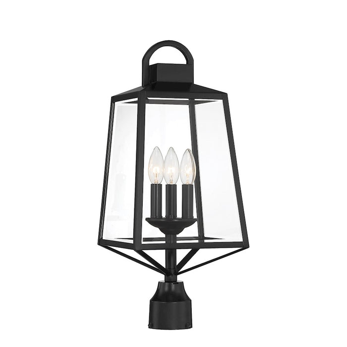 Savoy House Lighting One Inglewood 3Lt Outdoor Post Lantern, Black - L5-6204-BK