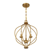 Savoy House Orchid 16in 3-Light Pendant | Modern Warm Brass Metal | Kitchen Island & Dining Room | 16 x 16 x 20.75 in | Model L7-1297-3-322