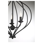 Savoy House Orchid 16in 3-Light Pendant | Modern Matte Black Metal | Kitchen Island & Dining Room | 16 x 16 x 20.75 in | Model L7-1297-3-89