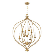 Savoy House Orchid 32in 8-Light Pendant | Modern Warm Brass Metal | Kitchen Island & Dining Room | 32 x 32 x 42 in | Model L7-1299-8-322