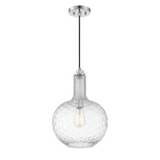 Savoy House Kantor 11in 1-Light Pendant | Transitional Polished Nickel and Clear Hobnail Glass | Kitchen Island & Dining Room | Model L7-2930-1-109