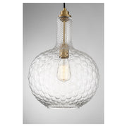 Savoy House Kantor 11in 1-Light Pendant | Transitional Warm Brass and Clear Hobnail Glass | Kitchen Island & Dining Room | Model L7-2930-1-322
