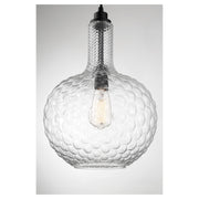 Savoy House Kantor 11in 1-Light Pendant | Transitional Matte Black and Clear Hobnail Glass | Kitchen Island & Dining Room | Model L7-2930-1-89