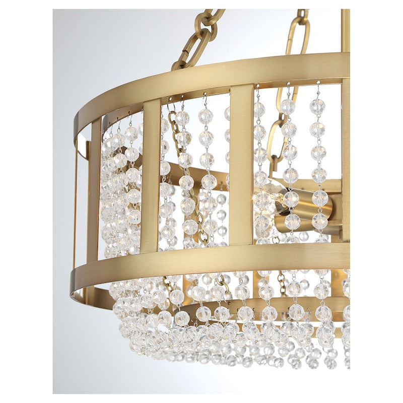 Savoy House Lighting One Mancini 6Lt Pendant, Brass