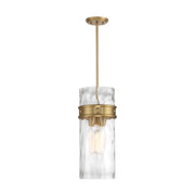 Savoy House Ashton 9in 3-Light Pendant | Vintage Warm Brass and Hammered Glass | Kitchen Island & Dining Room | 9 x 9 x 20 in | Model L7-3704-3-322