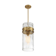 Savoy House Ashton 9in 3-Light Pendant | Vintage Warm Brass and Hammered Glass | Kitchen Island & Dining Room | 9 x 9 x 20 in | Model L7-3704-3-322