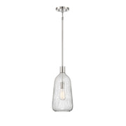 Savoy House Adair 8in 1-Light Pendant | Vintage Polished Nickel and Clear Crackle Glass | Kitchen Island & Dining Room | Model L7-4801-1-109