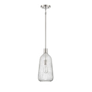 Savoy House Adair 8in 1-Light Pendant | Vintage Polished Nickel and Clear Crackle Glass | Kitchen Island & Dining Room | Model L7-4801-1-109