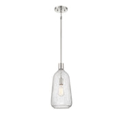Savoy House Adair 8in 1-Light Pendant | Vintage Polished Nickel and Clear Crackle Glass | Kitchen Island & Dining Room | Model L7-4801-1-109
