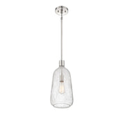 Savoy House Adair 8in 1-Light Pendant | Vintage Polished Nickel and Clear Crackle Glass | Kitchen Island & Dining Room | Model L7-4801-1-109