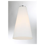Savoy House Christos 10in 1-Light Pendant | Modern Farmhouse Chrome and White Glass | Kitchen Island & Dining Room | Model L7-5001-1-11
