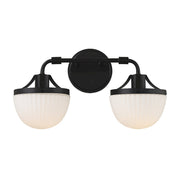 Savoy House Lighting One Meredith 2Lt Bath Vanity Light, Black - L8-3900-2-BK