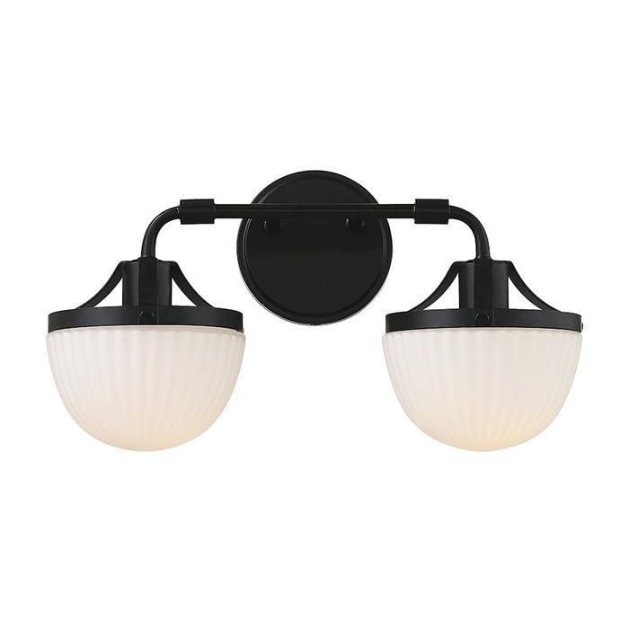 Savoy House Lighting One Meredith 2Lt Bath Vanity Light, Black - L8-3900-2-BK