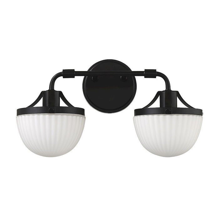 Savoy House Lighting One Meredith 2Lt Bath Vanity Light, Black