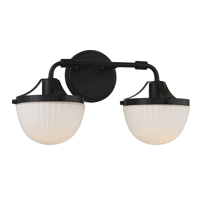 Savoy House Lighting One Meredith 2Lt Bath Vanity Light, Black