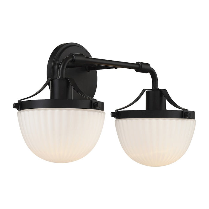 Savoy House Lighting One Meredith 2Lt Bath Vanity Light, Black