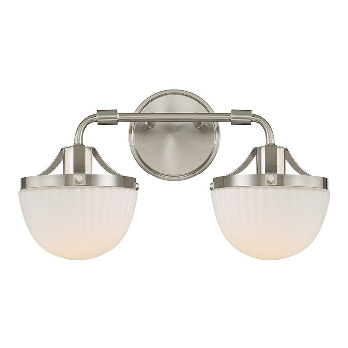 Savoy House Lighting One Meredith 2Lt Bath Vanity Light, Nickel - L8-3900-2-SN