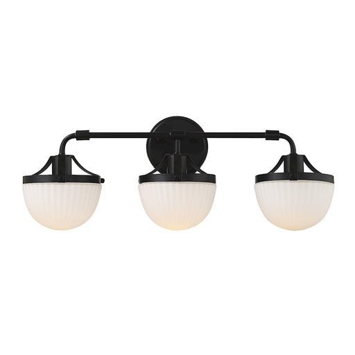 Savoy House Lighting One Meredith 3Lt Bath Vanity Light, Black - L8-3900-3-BK