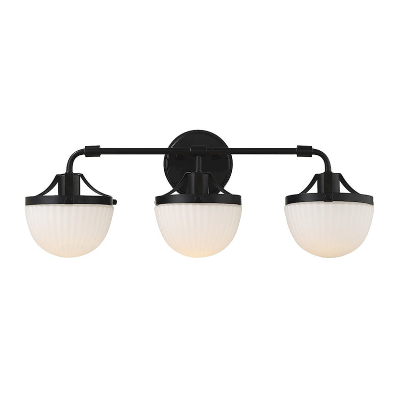 Savoy House Lighting One Meredith 3Lt Bath Vanity Light, Black