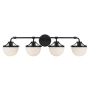 Savoy House Lighting One Meredith 4Lt Bath Vanity Light, Black - L8-3900-4-BK