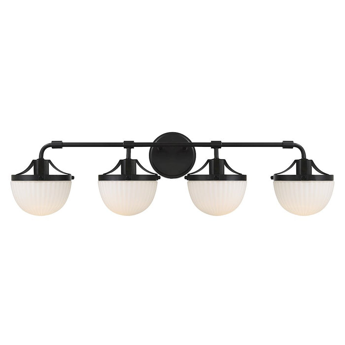 Savoy House Lighting One Meredith 4Lt Bath Vanity Light, Black - L8-3900-4-BK