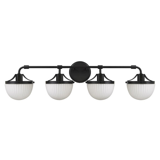 Savoy House Lighting One Meredith 4Lt Bath Vanity Light, Black
