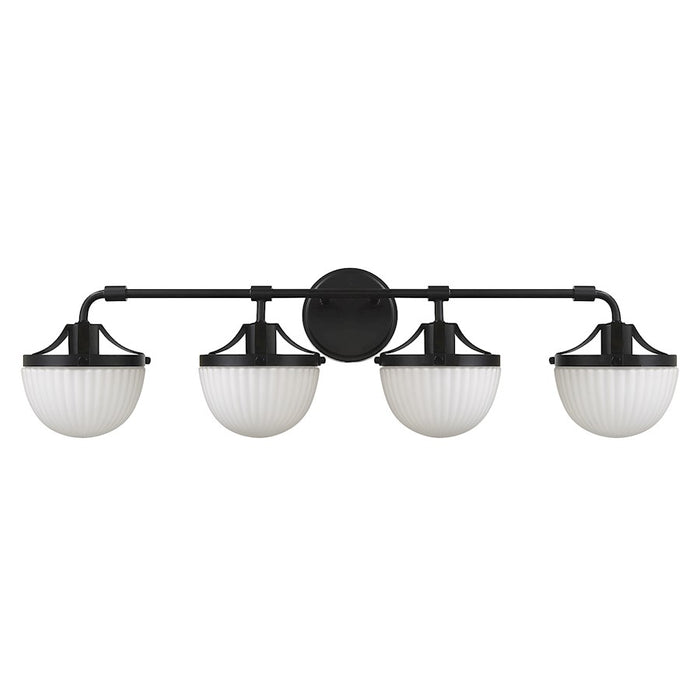 Savoy House Lighting One Meredith 4Lt Bath Vanity Light, Black