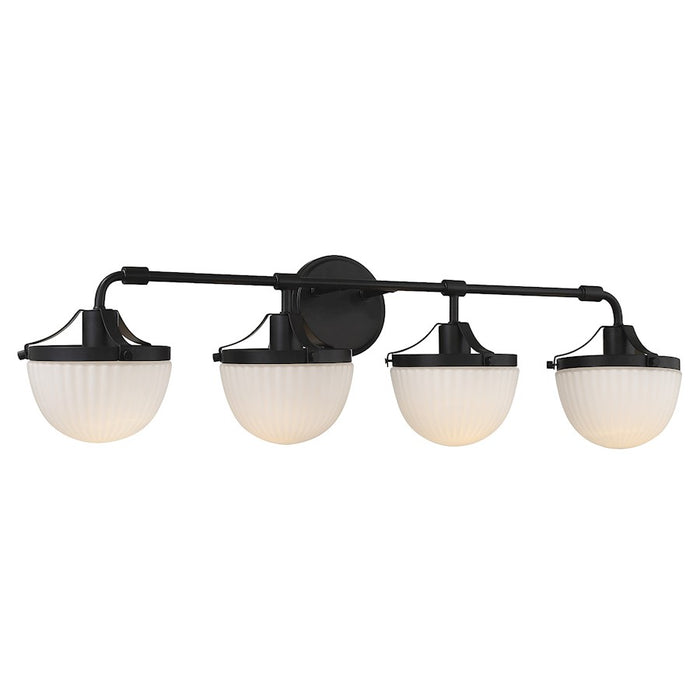 Savoy House Lighting One Meredith 4Lt Bath Vanity Light, Black