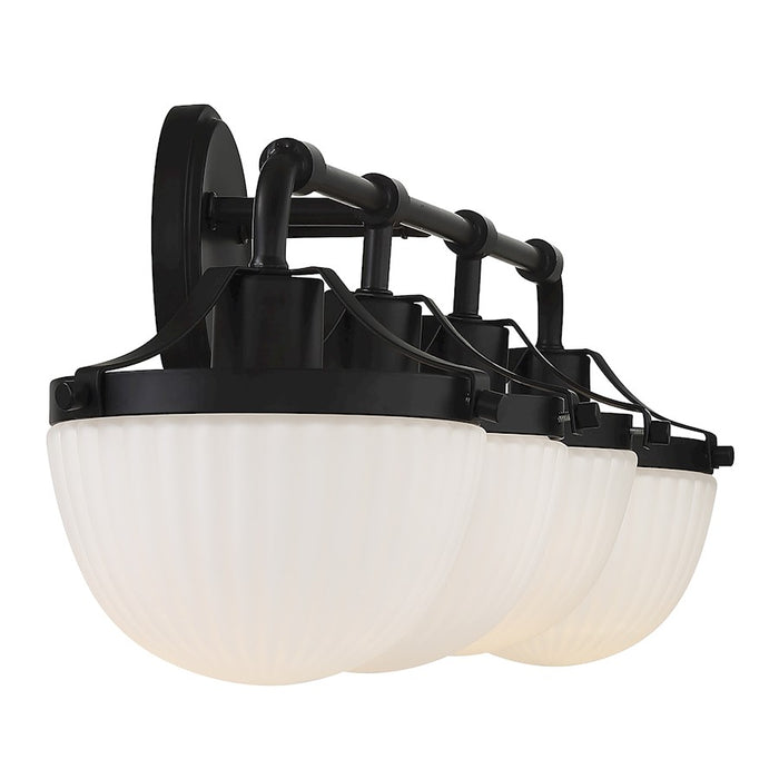 Savoy House Lighting One Meredith 4Lt Bath Vanity Light, Black