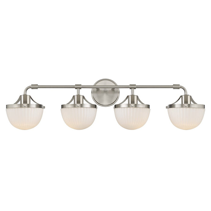 Savoy House Lighting One Meredith 4Lt Bath Vanity Light, Nickel - L8-3900-4-SN