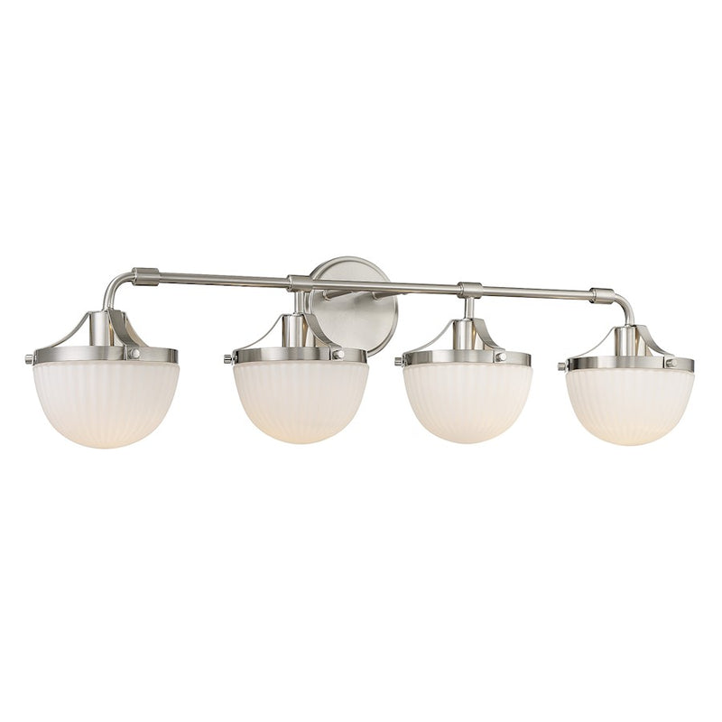 Savoy House Lighting One Meredith 4Lt Bath Vanity Light, Nickel