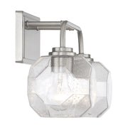 Savoy House Baldwin 16in 2-Light Vanity Light | Modern Satin Nickel and Clear Seeded Glass | Bathroom Vanity | 16 x 7.5 x 9.5 in | Model L8-4399-2-SN