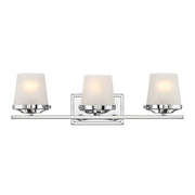 Savoy House Klein 24in 3-Light Vanity Light | Modern Polished Chrome and Seeded Frosted Glass | Bathroom Vanity & Powder Room | Model L8-5250-3-11