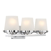 Savoy House Klein 24in 3-Light Vanity Light | Modern Polished Chrome and Seeded Frosted Glass | Bathroom Vanity & Powder Room | Model L8-5250-3-11