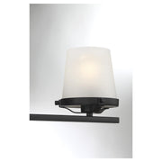 Savoy House Klein 24in 3-Light Vanity Light | Modern Matte Black and Seeded Frosted Glass | Bathroom Vanity & Powder Room | Model L8-5250-3-BK