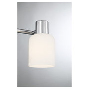 Savoy House Strand 17in 3-Light Vanity Light | Vintage Chrome and White Glass | Bathroom Vanity | 6.25 x 16.75 x 8 in | Model L8-9022-3-11