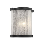 Savoy House Parkside 8in 1-Light Wall Sconce | Vintage Matte Black and Antique Glass | Bedroom & Hallway Accent Light | Model L9-2900-1-89
